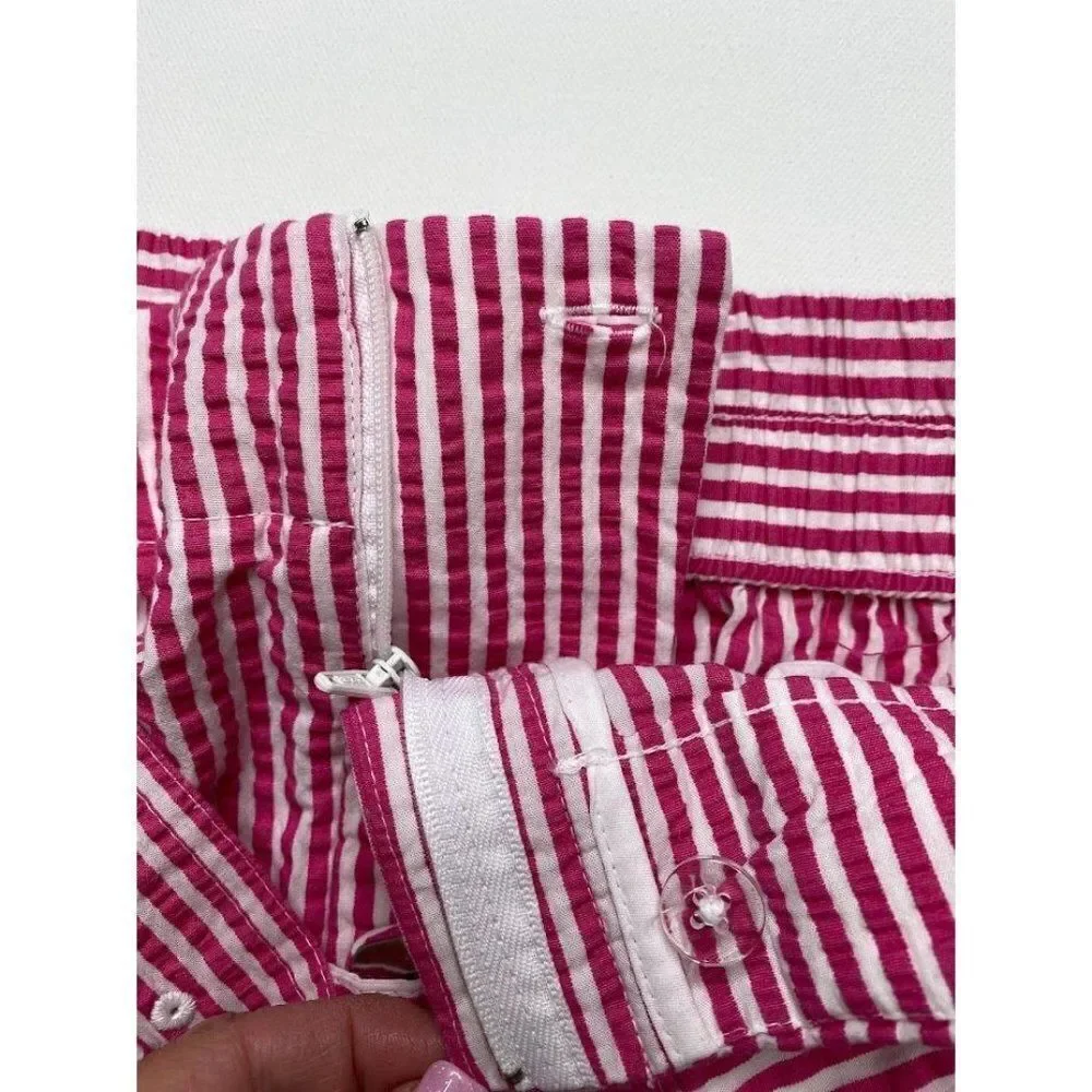 Striped High-Waist Pink Women’s Shorts